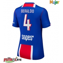 Camiseta Paris Saint-Germain Lucas Beraldo #4 Primera Equipación para mujer 2026-27 manga corta